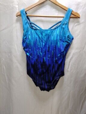 Great Lengths By Longitude Women's Triple X Back Tank One Piece Swimsuit Sz 10
